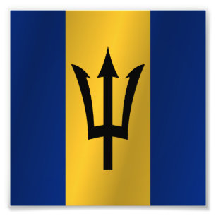 Vlag van Barbados Foto Afdruk