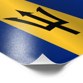 Vlag van Barbados Foto Afdruk (Hoek)