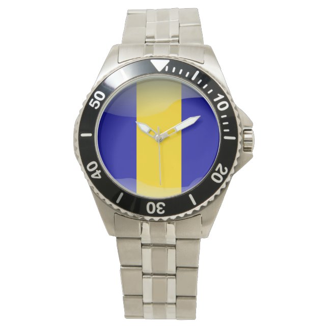 Vlag van Barbados Horloge (Voorkant)