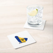 vlag van Barbados Kartonnen Onderzetters (Insitu)