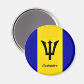 Vlag van Barbados Magneet (Voorkant / Achterkant)