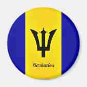 Vlag van Barbados Magneet (Voorkant)
