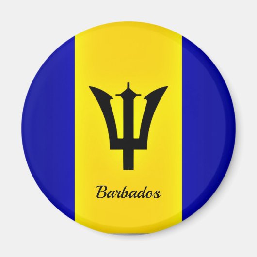 Vlag van Barbados Magneet (Voorkant)