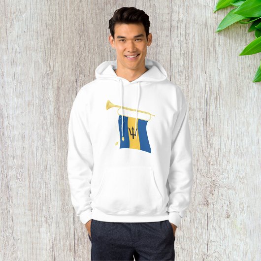 Vlag van Barbados met Bugle Patriotic Caribbean Hoodie