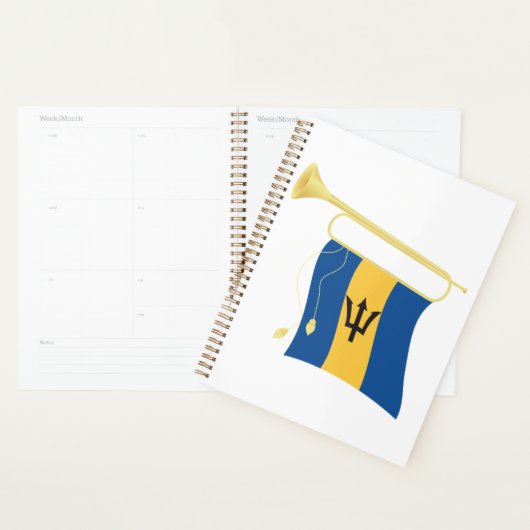 Vlag van Barbados met Bugle Patriotic Caribbean Planner (Display)