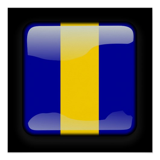 Vlag van Barbados Poster (Voorkant)