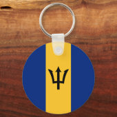 Vlag van Barbados Sleutelhanger (Voorkant)