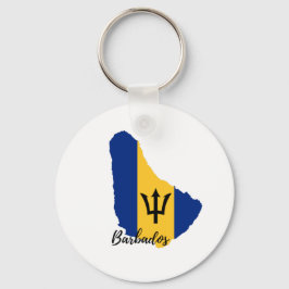 vlag van Barbados Sleutelhanger