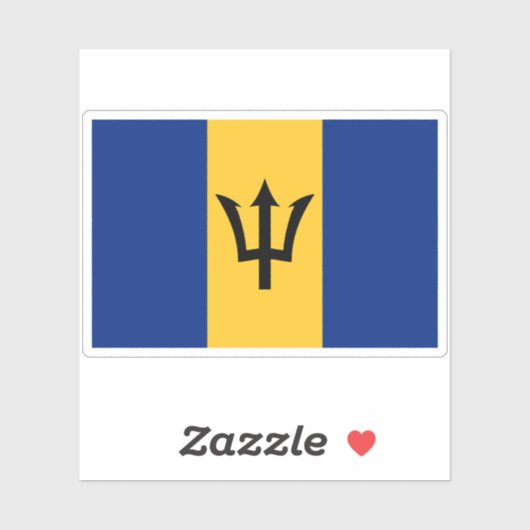 Vlag van Barbados Sticker (Vel)