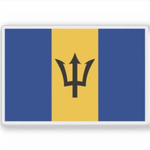 Vlag van Barbados Sticker
