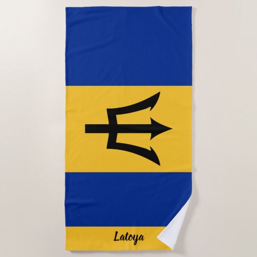 Vlag van Barbados Strandlaken (Voorkant)