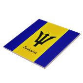 Vlag van Barbados Tegeltje (Zijkant)