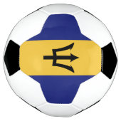 Vlag van Barbados Voetbal (Gedraaid)