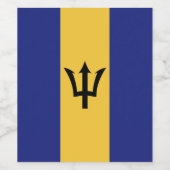 Vlag van Barbados Wijn Etiket (Enkel label)