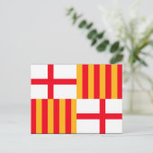 Vlag van Barcelona Briefkaart (Staand voorkant)