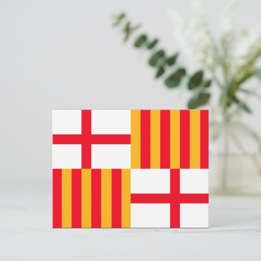 Vlag van Barcelona Briefkaart (Staand voorkant)