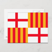 Vlag van Barcelona Briefkaart (Voorkant / Achterkant)
