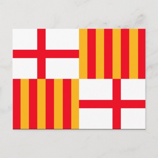 Vlag van Barcelona Briefkaart (Voorkant)