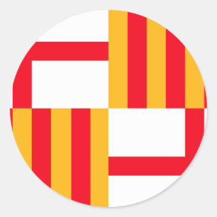 Vlag van Barcelona Ronde Sticker