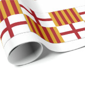 Vlag van Barcelona (Spanje) Cadeaupapier (Rol Hoek)