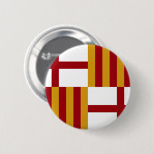 Vlag van Barcelona (Spanje) Ronde Button 5,7 Cm (Voorkant /achterkant)