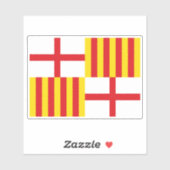 Vlag van Barcelona Sticker (Vel)