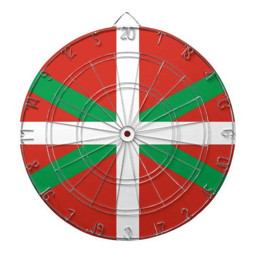 Vlag van Baskenland Dartbord (Voorkant)
