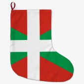 Vlag van Baskenland Grote Kerstsok (Voorkant)