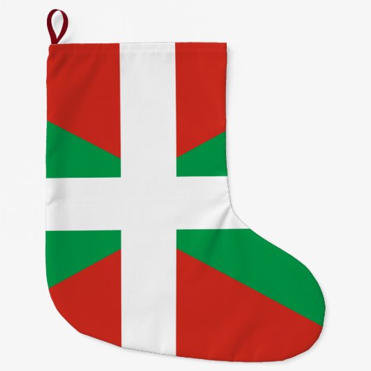 Vlag van Baskenland Grote Kerstsok (Voorkant)