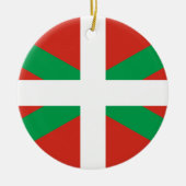 Vlag van Baskenland Keramisch Ornament (Voorkant)