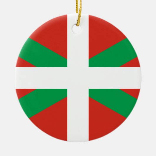 Vlag van Baskenland Keramisch Ornament (Voorkant)