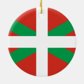 Vlag van Baskenland Keramisch Ornament (Achterkant)