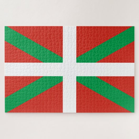 Vlag van Baskenland Legpuzzel (Horizontaal)