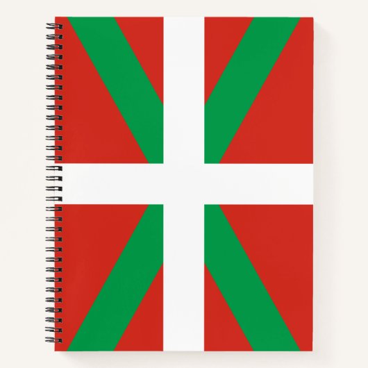 Vlag van Baskenland Notitieboek (Voorkant)