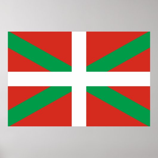 Vlag van Baskenland Poster (Voorkant)