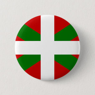 Vlag van Baskenland Ronde Button 5,7 Cm
