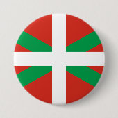Vlag van Baskenland Ronde Button 7,6 Cm (Voorkant)