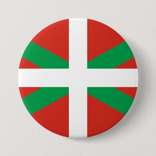 Vlag van Baskenland Ronde Button 7,6 Cm (Voorkant)