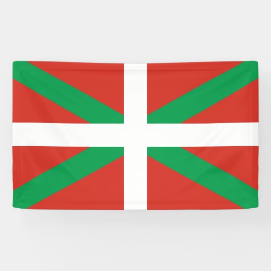 Vlag van Baskenland Spandoek (Horizontaal)