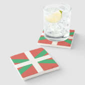 Vlag van Baskenland Stenen Onderzetter (Zijkant)