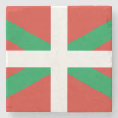 Vlag van Baskenland Stenen Onderzetter (Voorkant)