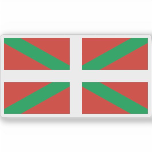Vlag van Baskenland Sticker (Voorkant)