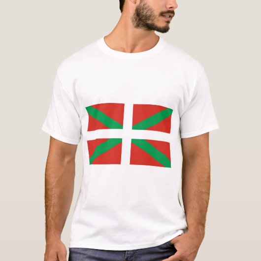 Vlag van Baskenland T-shirt (Voorkant)