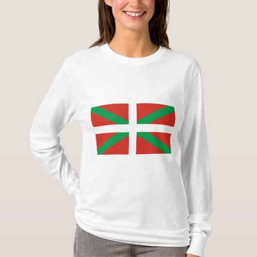 Vlag van Baskenland T-shirt (Voorkant)