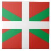 Vlag van Baskenland Tegeltje (Voorkant)