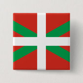 Vlag van Baskenland Vierkante Button 5,1 Cm (Voorkant)