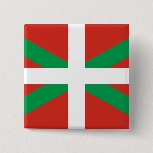 Vlag van Baskenland Vierkante Button 5,1 Cm (Voorkant)