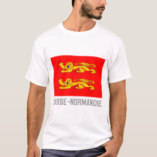 vlag van Basse-Normandie met naam T-shirt
