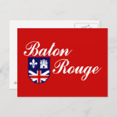 Vlag van Baton Rouge, Briefkaart Louisiana (Voorkant / Achterkant)
