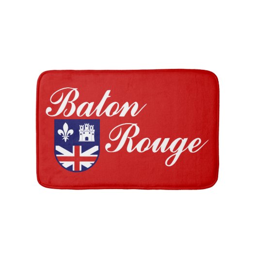 Vlag van Baton Rouge, Louisiana Bathroom Mat (Voorkant)